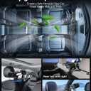 foryou Car Fans Seat Cooling Fan USB Fan 3 Wind Speeds with Night Light Portable Fans for Car Backseat for Kids (Black)
