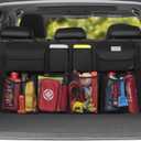 SURDOCA Oversized Trunk Organizer for Car, 3rd Gen Upgraded Car Trunk Organizer SUV with 4 Non-slip Strips, Hanging Car Storage Organizer with 8 Large Pockets, Car Accessories Interior, (43.3x18.9 in) (XL-43.3x18.9in, Black)
