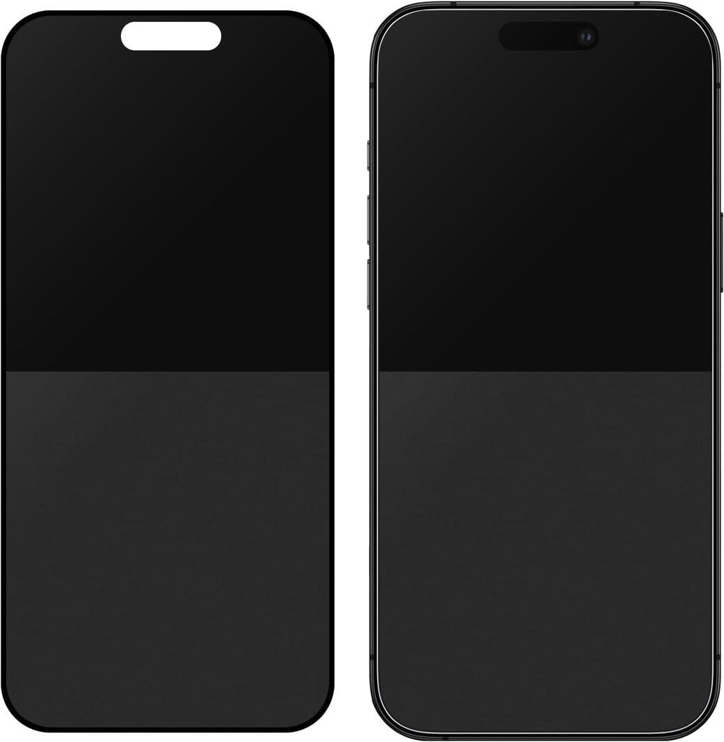 2 x 1 Pack Compatible for iPhone 16, Iphone 15 6.1 inch Matte & Glossy Tempered Glass Screen Protector Tempered Glass 6.1 Inch, Easy Installation