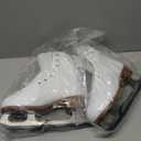 Figure Ice Skates for Beginners - White Comfortable Leather Ice Skates for Women, Men, Boys & Girls (Size Up 1 Size) (Womens Size-5.5/ Children 3.5Y)