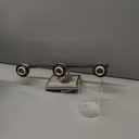 VINLUZ 3 Light Bathroom Vanity Light Fixture with Clear Glass Shade,Brushed Nickel Multi-Directional Rotating Metal Ceiling Spotlight Fixture with Adjustable Track Heads