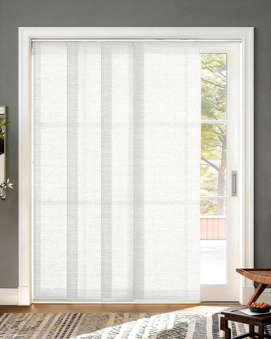 UNISHADES Panel Track Blinds for Sliding Glass Doors, Lattice White, W x 96"H