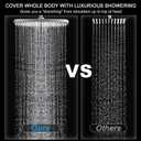 High Pressure Rain Shower Head: Upgrade Shower Heads with Handheld Spray Combo with Fixed Showerhead and 10 Sprays Handheld Shower Head, Detachable Showerheads Built-in Magnetic Docking and Power Jets