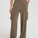 ODODOS Women's Modal Soft Wide Leg Cargo Pants with Pockets Adjustable Shockcord High Waist Loose Jogger Pants, Espresso, Medium (Brown, M)