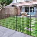 Toolterritary 10 Panels No Dig Garden Fence, 32 in(H) X24.2 ft(L) Metal Fence Panels, Thickened Rustproof Garden Fencing, Animal Barrier Fence for Dogs, Rabbits, and Patio