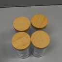 NETANY 4-pack 24oz Glass jars with Airtight Lids, Overnight Oats Containers with Bamboo Lids, Wide mouth Mason Salad jars, Glass Food Storage Containers for Snacks Yogurt Spice Sugar