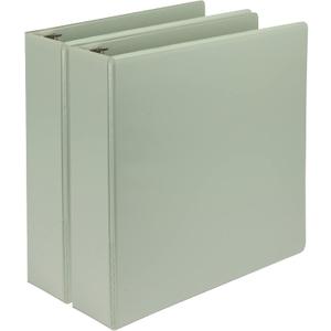 Samsill Plant-Based 2 Inch Durable D-Ring, Made in USA, View Binder, Eco-Friendly, USDA Certified Biobased, 2 Pack, Sage Green