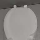 KOHLER Stonewood Quiet-Close, Elongated Toilet Seat Soft Close, Durable Wood, Easy Installation, Universal Fit, Home Essentials, White Finish, K-20466-0