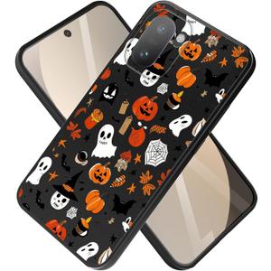 for OnePlus 15R Case 5G Phone Minimalist Slim TPU Flexible Protective Cover Ultra-Thin Silicone Black Cute Cartoon Protective Case (Halloween Cartoon)
