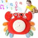 Crawling Crab Baby Toys 6-12 Months - Projection Musical Toys for Babies 0-6 6-12 Months Infant Tummy Time Toys to Sleep Aid Soothers Baby Toys 3 4 5 6 7 8 9 10 11 12 Months Girls Boys Birthday Gifts