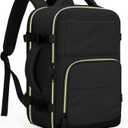 Tuwubi Travel Backpack For Women, Carry On Backpack for Men Flight Approved Airline Personal Item Travel Bag TSA Business 15.6 in Laptop Mochila, Travels Essentials Bookbag for Work Weekender (Black)
