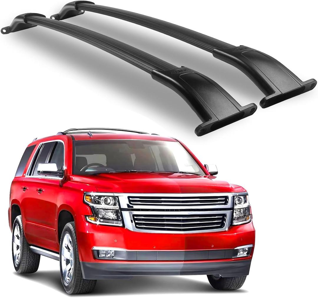Heavy Duty Aluminum Roof Rack Cross Bars fit for Chevy Tahoe, Chevrolet Suburban, GMC Yukon, Escalade & ESV 2015-2020, 220lbs Adjustable RoofBars for Luggage Rooftop Cargo Carrier