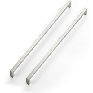 JOY DECOR 5 Pack Cabinet Handles,18 Inch Brushed Nickel Cabinet Pulls,Kitchen Cabinet Handles Square Drawer Pulls Stainless Steel Drawer Hardware Handles, 458mm Hole Centers