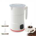 4 in 1 Electric Milk Frother, Steamer with Warming function, Automatic Hot and Cold Milk Frother, Coffee Frother, Latte, Hot Chocolate, Macchiato, Cappuccino (White)