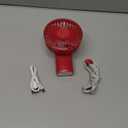 Portable Handheld Fan, 4000mAh, 180 Adjustable, 6 Speed Wind, Display Electricity in Real Time, USB Rechargeable Foldable Personal Fan (Red)