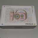 PRUNUS C20 Mini Karaoke Machine,Valentines Day Gifts for Her Him Kids Mens,Portable Bluetooth Speaker with 2 Wireless Microphone for Boys Girls 3-12+ Years Old Birthday Party Pink.C20-Pink