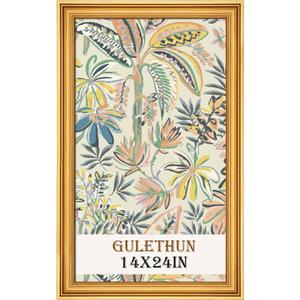 GULETHUN 14x24 Frame, Transitional Modern Design Picture Frames, 14 by 24 Rustic Poster Frame for Home Decor, Gold Vintage Photo Frame, Horizontal or Vertical Display, Choose Size & Color, 14x24in