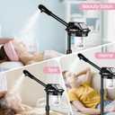 Professional Facial Steamer, Facial Steamer on Wheels with More Steam, Adjustable Height and Angle, Face Steamer for Deep Cleansing and Hydration, Estheticians Steamer for Beauty, Spa and Home Use, Black