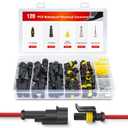 Nilight 120PCS 1 Pin Electrical Connector Plug Male Female Terminal Wire Connectors Waterproof One Way Automotive Connect Set for Car Truck Motorcycle Marine Boat 20 Sets