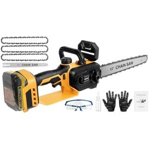 Mini Chainsaw Cordless Compatible for Dewalt 20V Battery (Without Battery) 12 Inch Handheld Brushless Electric Chainsaw with Auto Oiler & Security Lock, for Wood, Trees Cutting (Tool Only)