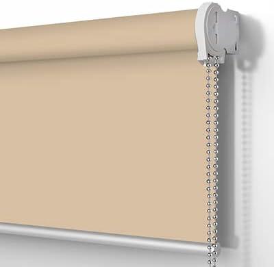 SUAKY Blackout Window Blinds Roller Shades, Stone Custom Window Shades Elegant Roller Blinds, Energy Saving UV Protection Roller Shades for Windows, Doors, French Doors, 20"L x 20"W