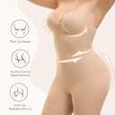 Slimers Strapless Shapewear Bodysuit For Woman: Seamless Body Shaper Built In Bar - Tummy Control Butt Lifter Shapewear (Beige, M)