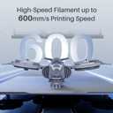 ELEGOO Rapid PLA Plus Filament 1.75mm Black & White 2KG, PLA+ 3D Printer Filament for 600 mm/s High Speed Printing, Dimensional Accuracy +/- 0.02 mm, 2 Pack 1kg Spool(2.2lbs)