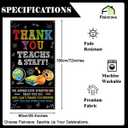 Thank You Teachers Banner Teacher Appreciation Week Backdrop Sign We Appreciate You Party Decor Thank You Teachers Decorations for School Classroom