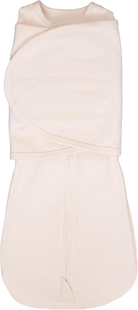 LullaBaby "Double Dream Swaddle: Exclusive Dual Wing Design, Pediatrician-Endorsed, Ultra-Soft Cotton, 0-2 Months, 6-14 lbs - Primrose Pink