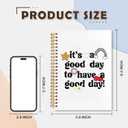 VIIJJUE Groovy Mental Health Notebook, Inspirational Journal, Positive Quote Journals for Writing, It's a Good Day to Have a Good Day Motivational Hardcover Spiral Notebooks, 5.5x8.3 Inch