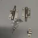 Door Security Slide Latch Lock with 12 Screws , 2 Pack Keyless Entry , Thickened Heavy Duty Steel Sliding , Easy to Install Gate