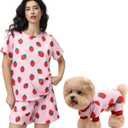 XPUDAC Matching Dog and Owner Clothes Dog Pajamas for Small Medium Dogs Stretchable Pet Onesies, Owner and Doggie Pjs are Sold Separately, S
