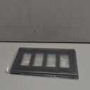 2-Pack Quad Decorator Outlet Cover Plate, Zinc Alloy Decorative Aged Bronze Switch Plates and Outlet Covers, 4 Gang Wall Plates for Electrical Outlets, Receptacle, GFCI Outlet, Dimmer Switch