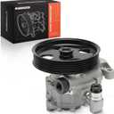 A-Premium Power Steering Pump, with Pulley, Compatible with Mercedes-Benz W203 C230/C280/C350 2006-2007, C209 CLK350 2007, 2.5L 3.0L 3.5L, Replace # 0054661601, 0054661701