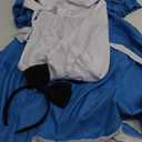 Girls Blue Dress with White Apron Headband Stockings Reading Day Outfits Set Halloween Costumes for Kid 5-14 Years (11-12 Years)