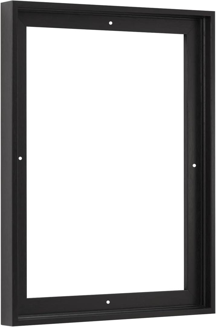 Pixy Canvas Floater Frame 12x16 for 3/4 (0.75) inch Deep Canvas Paintings/Canvas Prints/Wood Canvas Panels/Wall Art/Wall Decor/Home Decor/Artwork (Black Oak, 12 x 16 inch, Portrait)