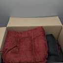 Cozyide Chair Cushions for Dining Chairs, 17" x 17" Non-Slip Kitchen Chair Pads with Adjustable Ties, Indoor Chair Cushions for Dining Room, Burgundy (Pack of 2)