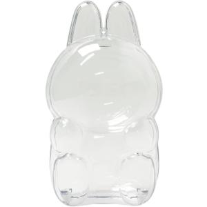 3 x Protective Case Compatible with LABUBU The Monsters Have a Seat Display Box Hard Accessories Cover with Silicone Strap White ClearDoll Not Include