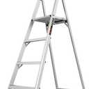 Little Giant Ladders Flip-N-Lite 6 ft Lightweight Step Ladder with Standing Platform, Aluminum, 300 lb Load Capacity, Type 1A Extra Heavy Duty, 10.25 ft Reach Height (15270-001)