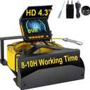 Sewer Camera 100ft,SYANSPAN Drain Pipe Camera HD 4.3in Screen with 16GB DVR,Waterproof IP68 Works Underwater Up to 10Meters Sewer Inspection borescopes for Plumber(Fits Pipes>0.7" Diameter,100ft/30M)