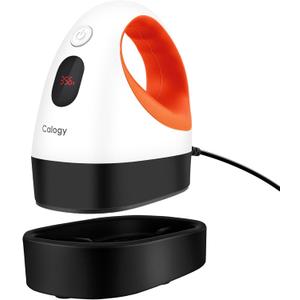 Calogy Mini Heat Press, Heat Transfer Machine, Constant Temp Control, Insulated Safety Base, Fits for Crafts, T-Shirt, Hat, Cap, Pillows (White Orange)