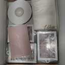 UNIQOOO 8 Set Christmas Acrylic Rectangle Photo Ornaments for Display Picture, 2"x 3" Acrylic Hanging Photo Frame, Double-Sided Picture Frames for Home, Party, Tree Decorations(Silver)