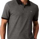 Calvin Klein Men's Jacquard Refined Polo (XX-Large, Black Beauty)