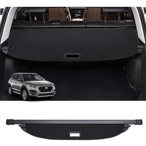Powerty Cargo Cover for 2022-2025 2026 Hyundai Tucson Accessories, Trunk Cover Retractable Trunk Shielding Shade Cargo Luggage Cover for 2022-2026 Hyundai Tucson Black