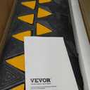 VEVOR Rubber Curb Ramp 3.7" Rise Height Sidewalk Threshold Ramp, 10" Width 39.4" Length Driveway Ramp for Forklifts, Trucks, Buses, Cars, Wheelchairs, Bikes (3.7" H, Black)
