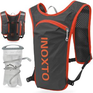 INOXTO Running Hydration Vest Backpack,Lightweight Insulated Pack with 1.5L Water Bladder Bag Daypack for Hiking Trail Running Cycling Race Marathon for Women Men