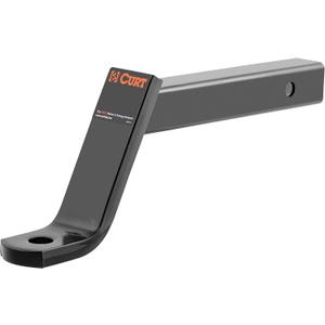 CURT 45280 Class 3 Ball Mount with 1" Hole, 4" Rise or 6" Drop fits Trailer Hitches with 2" x 2" Receiver Tube Opening | Corrosion, Scratch & UV Damage Resistant
