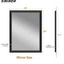 SMIROR Matte Black Bathroom Mirror for Over Sink 36x 30 inch, Metal Thick Frame Rectangle Vanity Mirror for Wall, Anti-Rust, Horizontally or Vertically Mounted