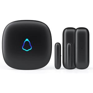 Door Chime, METAK Wireless Door Open Contact Sensor Alarm with 500 FT Range, 58 Chimes and 5 Volume Levels for Business/Store/Home/Office When Entering, 2 Transmitter + 1 Plug-in Receiver