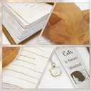 Cat Lover Gifts for Women Girl - Cat Book Figurines Book Lovers Gift with Bookmark Cats Decor for Women Cats Mom Sculpted Hand-Painted Resin Statue